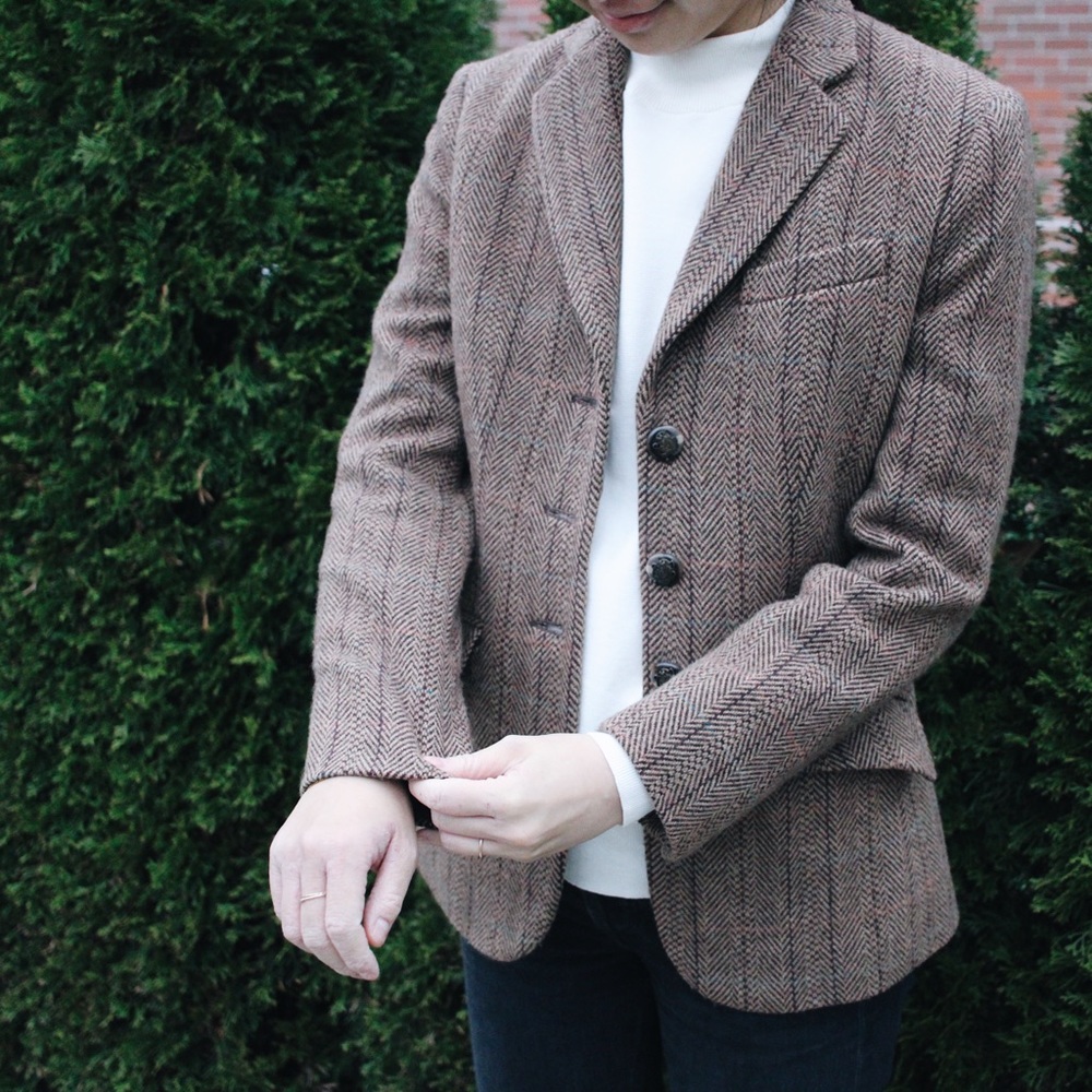 RALPH LAUREN - 90s Wool Tweed Blazer (Vintage) - Picture 2 of 9